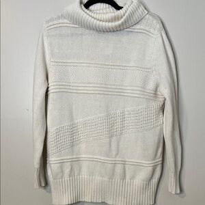 Cozy Cream Turtleneck Knit Sweater relaxed fit